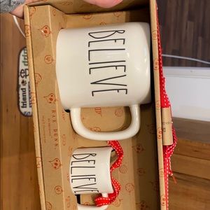Rae Dunn mug and mini mug ornament set